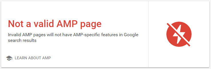 AMP: אתר שלא עבר את המבחן